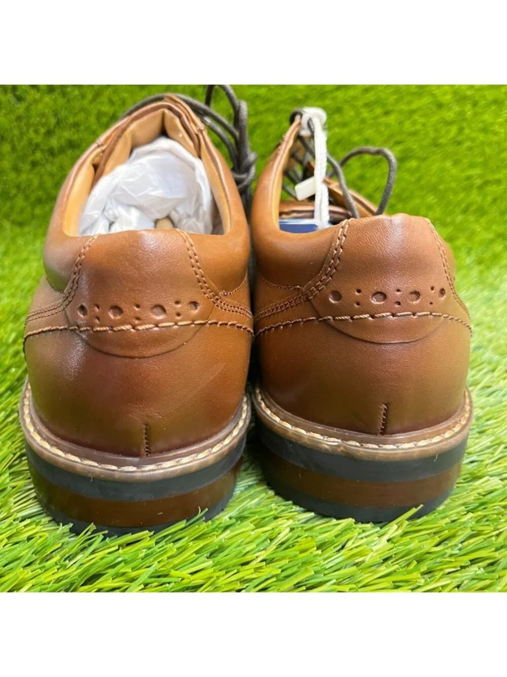 Nunn Bush Calderone Mens Size 9.5 Brown Casual Classic Plain Toe Oxford Shoes